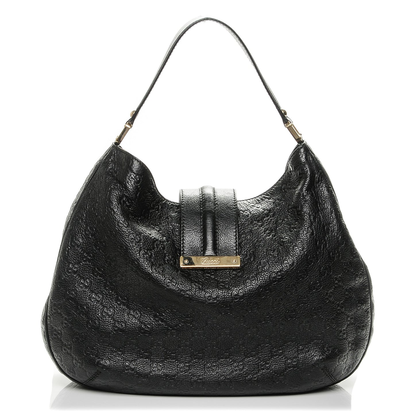 Guccissima Large New Ladies Web Hobo Black