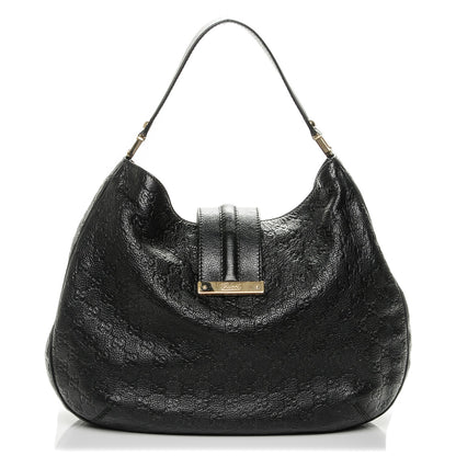 Gucci Guccissima Large New Ladies Web Hobo Black 1 of 7