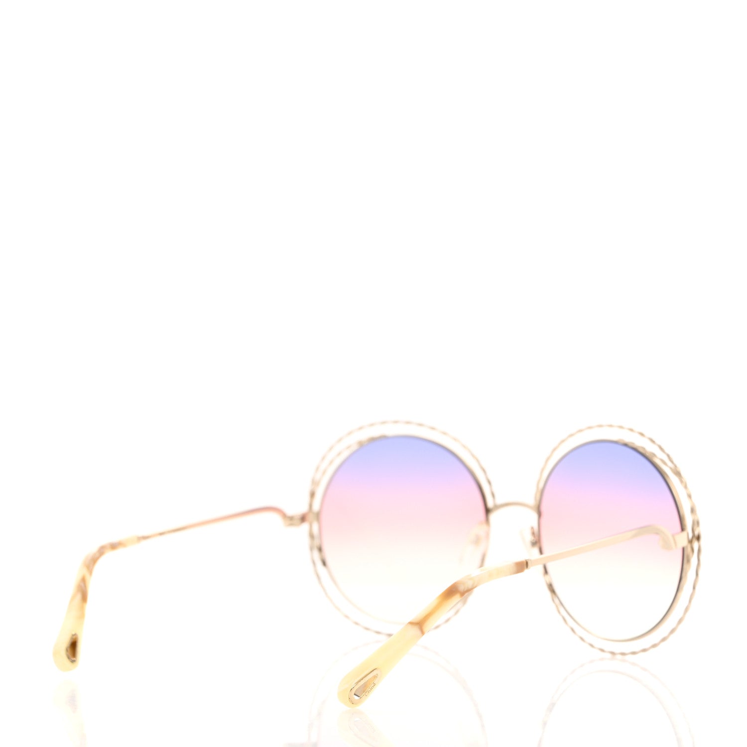 Chloe Metal Carlina Oversize Round Sunglasses CE114ST Rainbow 4 of 7