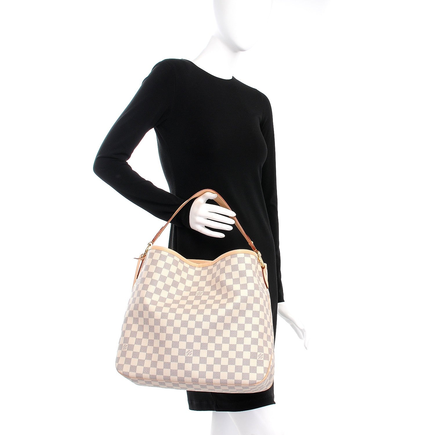 Louis Vuitton Damier Azur Delightful MM Rose Ballerine 2 of 7