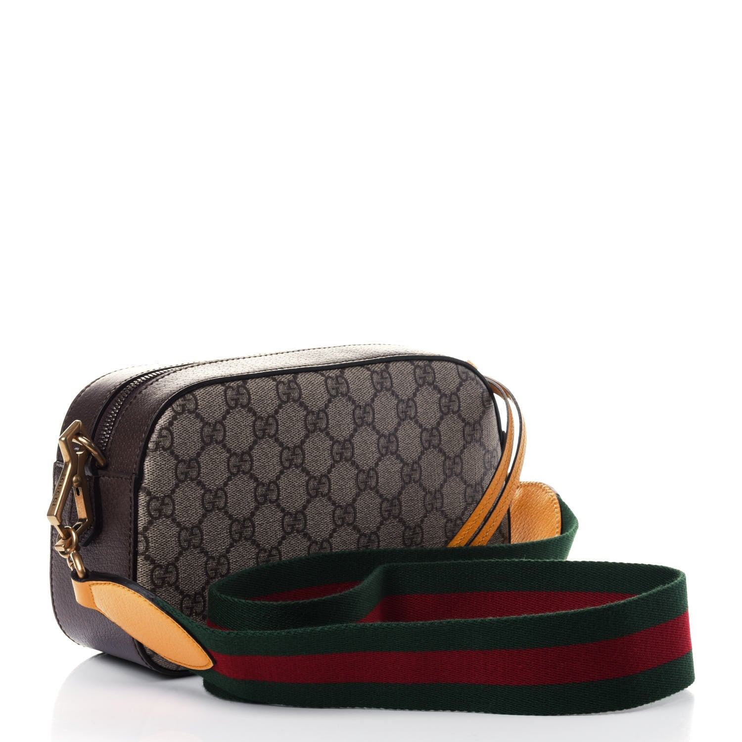 Gucci GG Supreme Monogram Web Neo Vintage Shoulder Bag Beige New Acero Crop 2 of 4