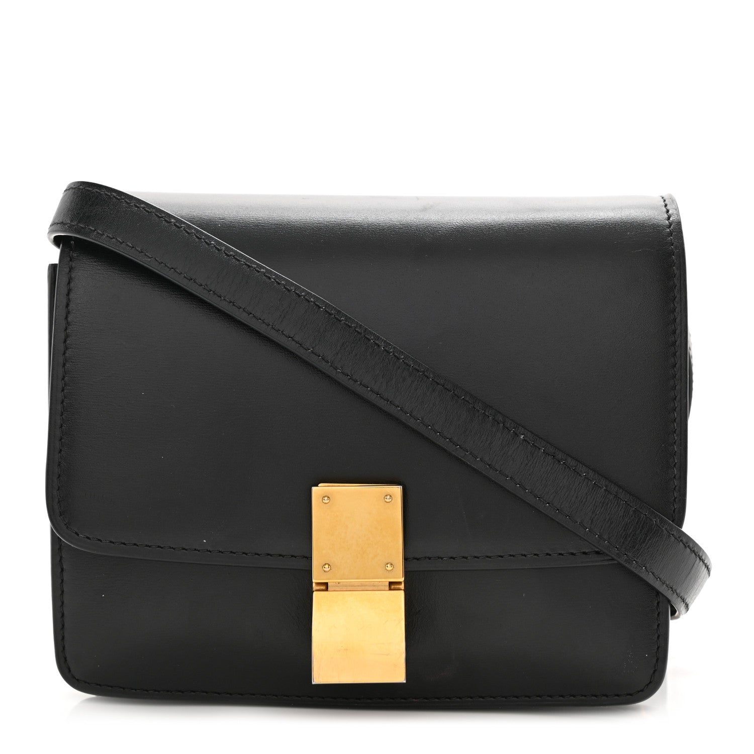 Celine Box Calfskin Small Classic Box Flap Bag Black 1 of 11