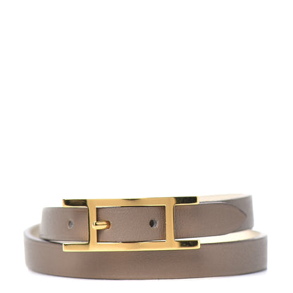 Hermes Swift Behapi Double Tour Reversible Bracelet T3 Etoupe Nata 1 of 4
