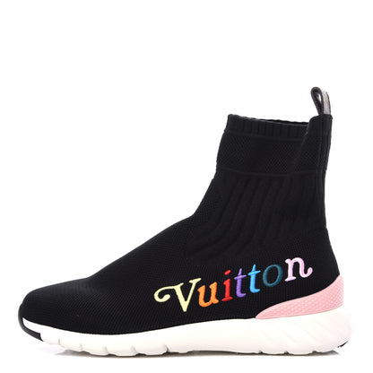 Louis Vuitton Stretch Fabric Aftergame Wave Sneaker Boots 37 Black 1 of 10