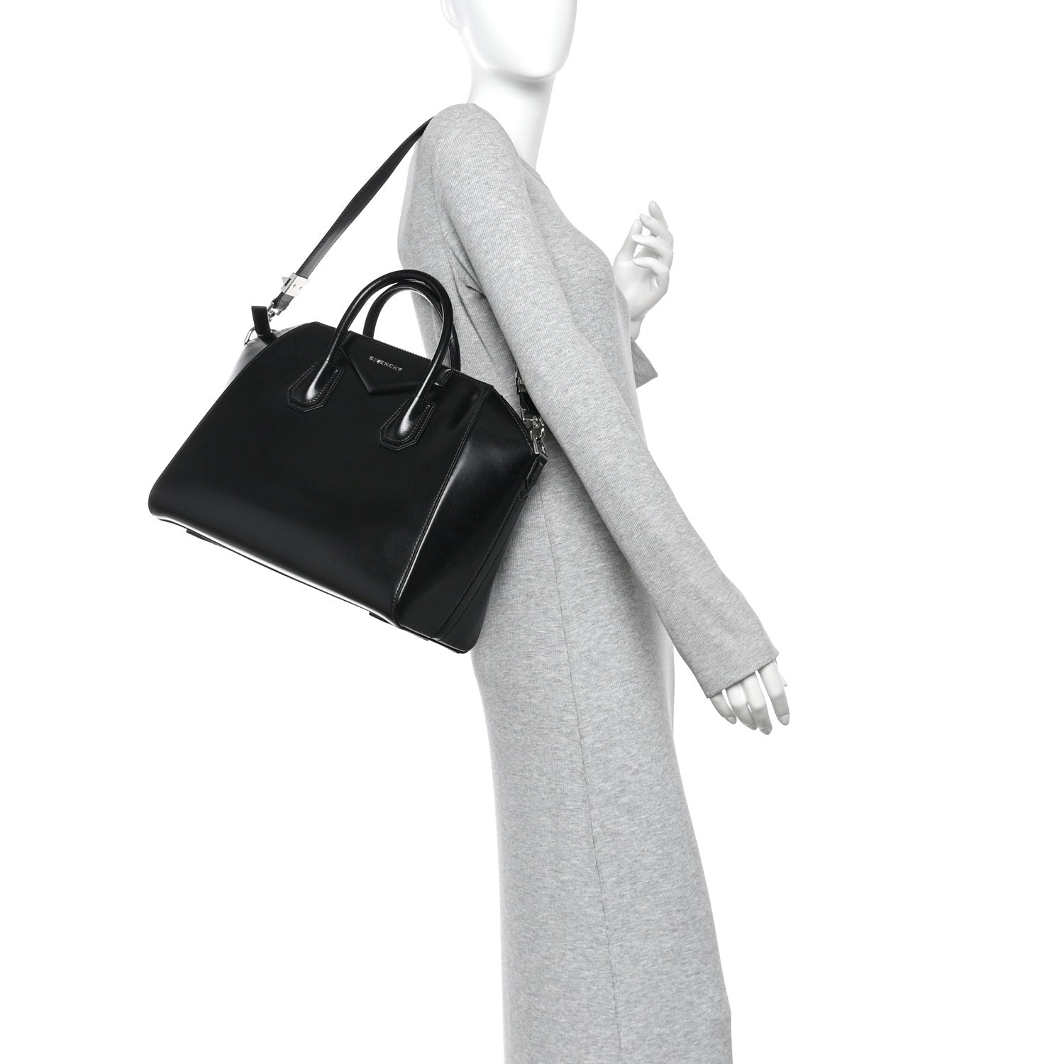 Givenchy Shiny Lord Calfskin Medium Antigona Black 2 of 10