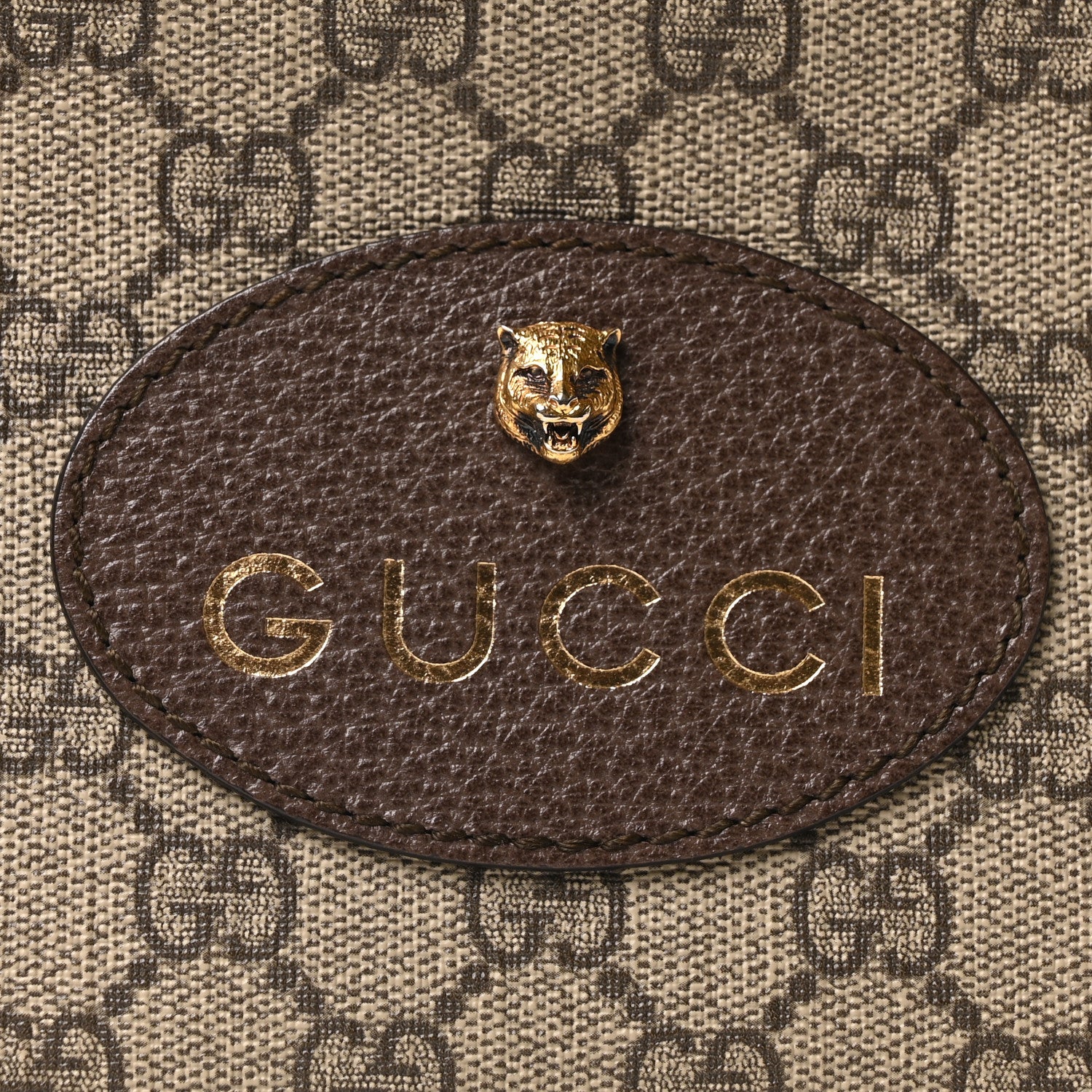 Gucci GG Supreme Monogram Web Neo Vintage Shoulder Bag Beige New Acero Crop 8 of 10