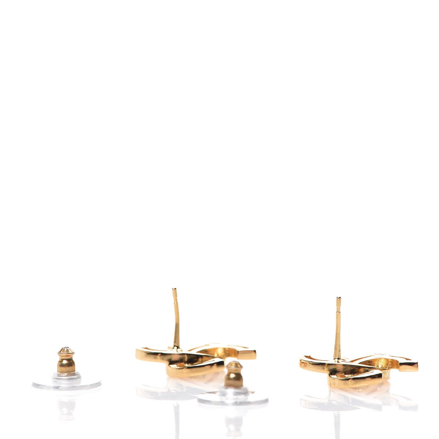 Metal Obazine CC Earrings Gold
