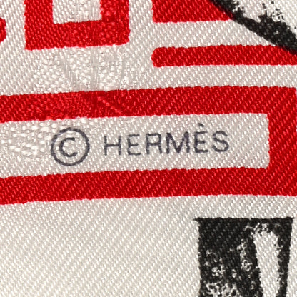Hermes Silk Garde Robe Pop Charms Twilly White Multicolor 4 of 4