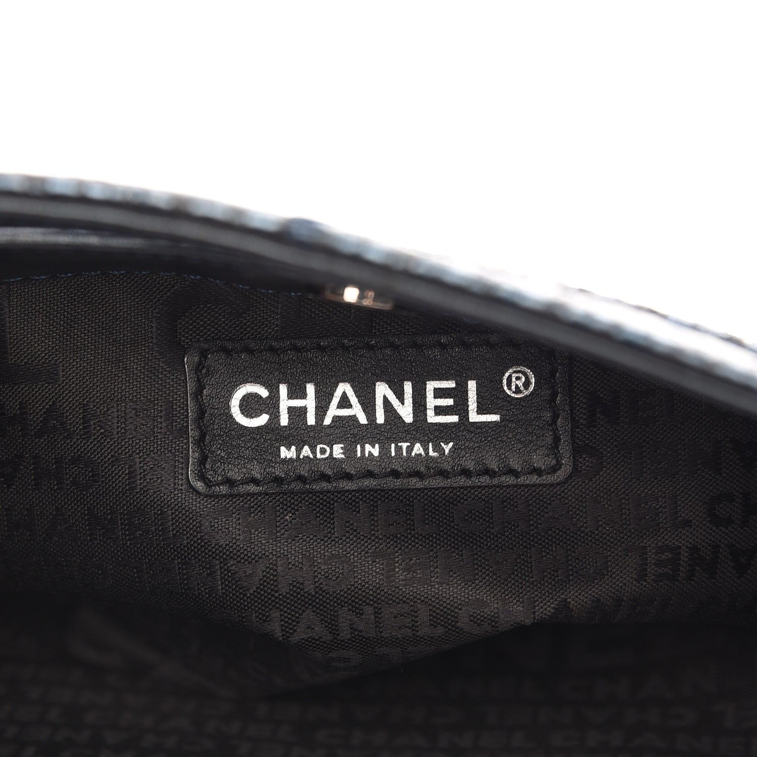 Chanel Metallic Python Clutch Dark Blue 6 of 9