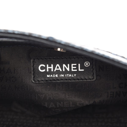 Chanel Metallic Python Clutch Dark Blue 6 of 9