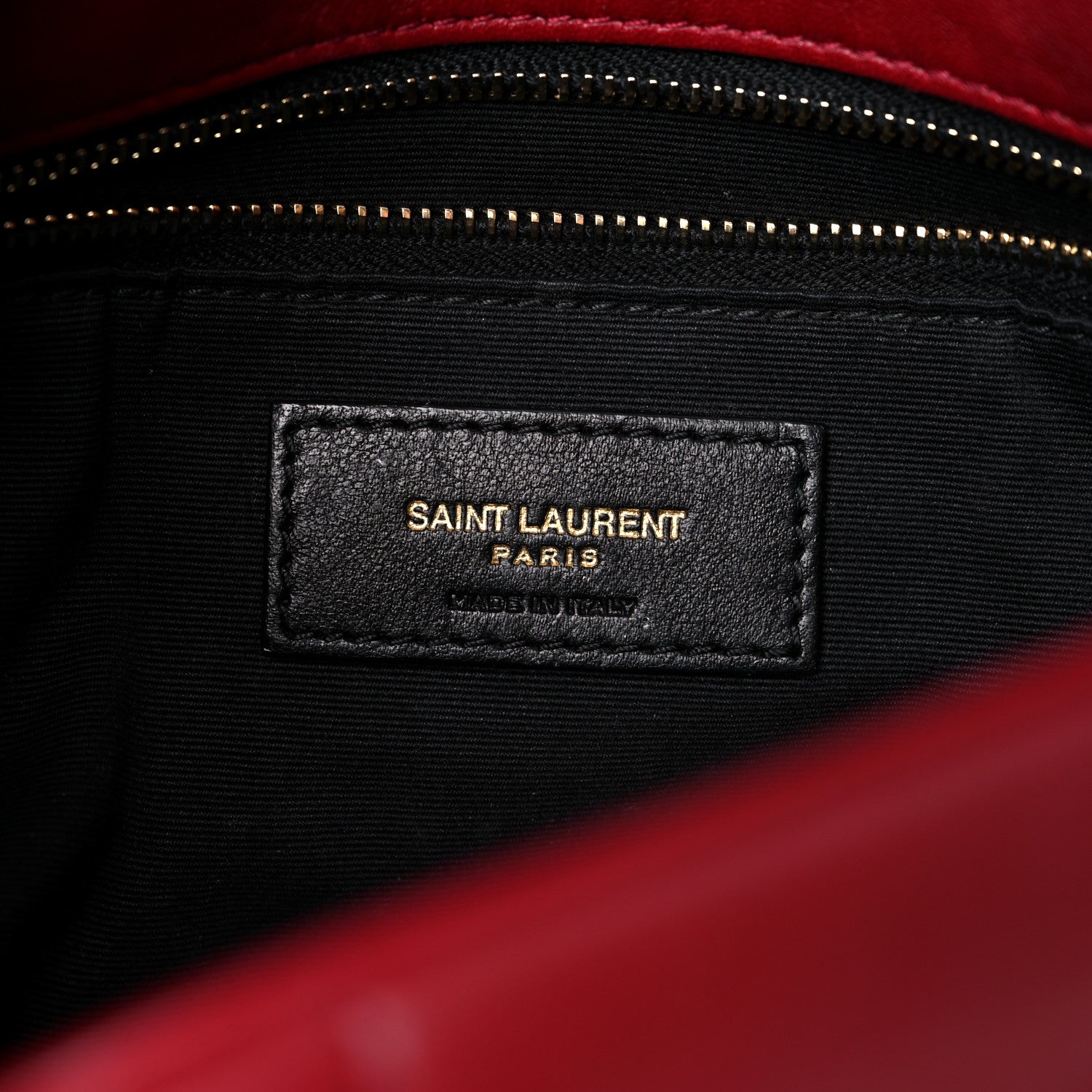 Saint Laurent Lambskin Quilted Small Loulou Puffer Monogram Chain Satchel Red 6 of 12
