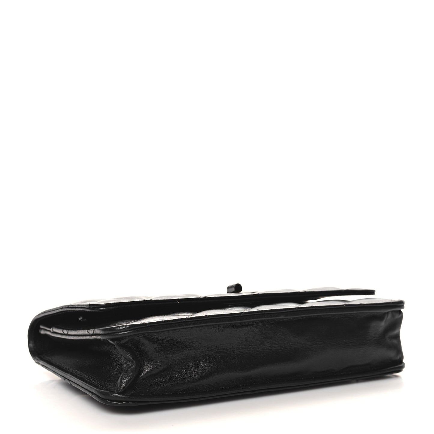Aged Calfskin Quilted Reissue 2.55 Wallet On Chain WOC So Black