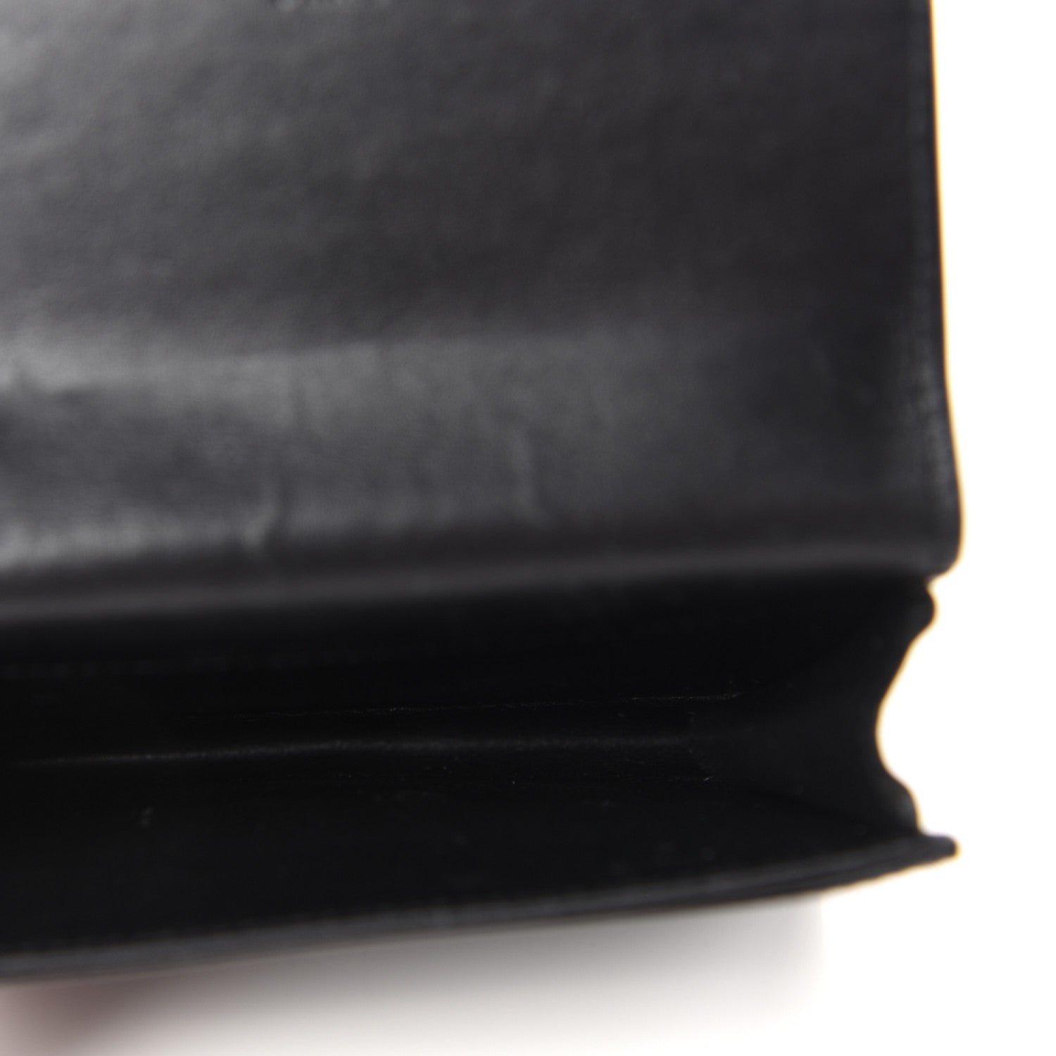 Saint Laurent Calfskin Crocodile Embossed Business Card Case Black 5 of 6