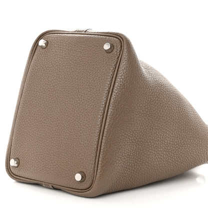 Hermes Taurillon Clemence Picotin Lock 18 PM Etoupe 10 of 11