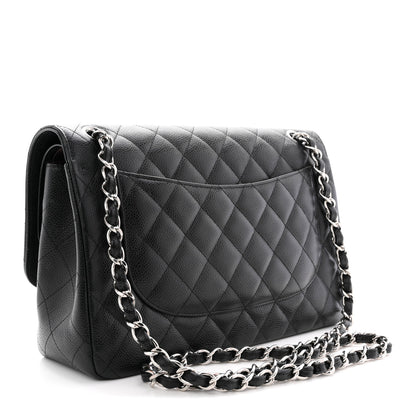 Chanel Caviar Quilted Jumbo Double Flap Black 3 of 11