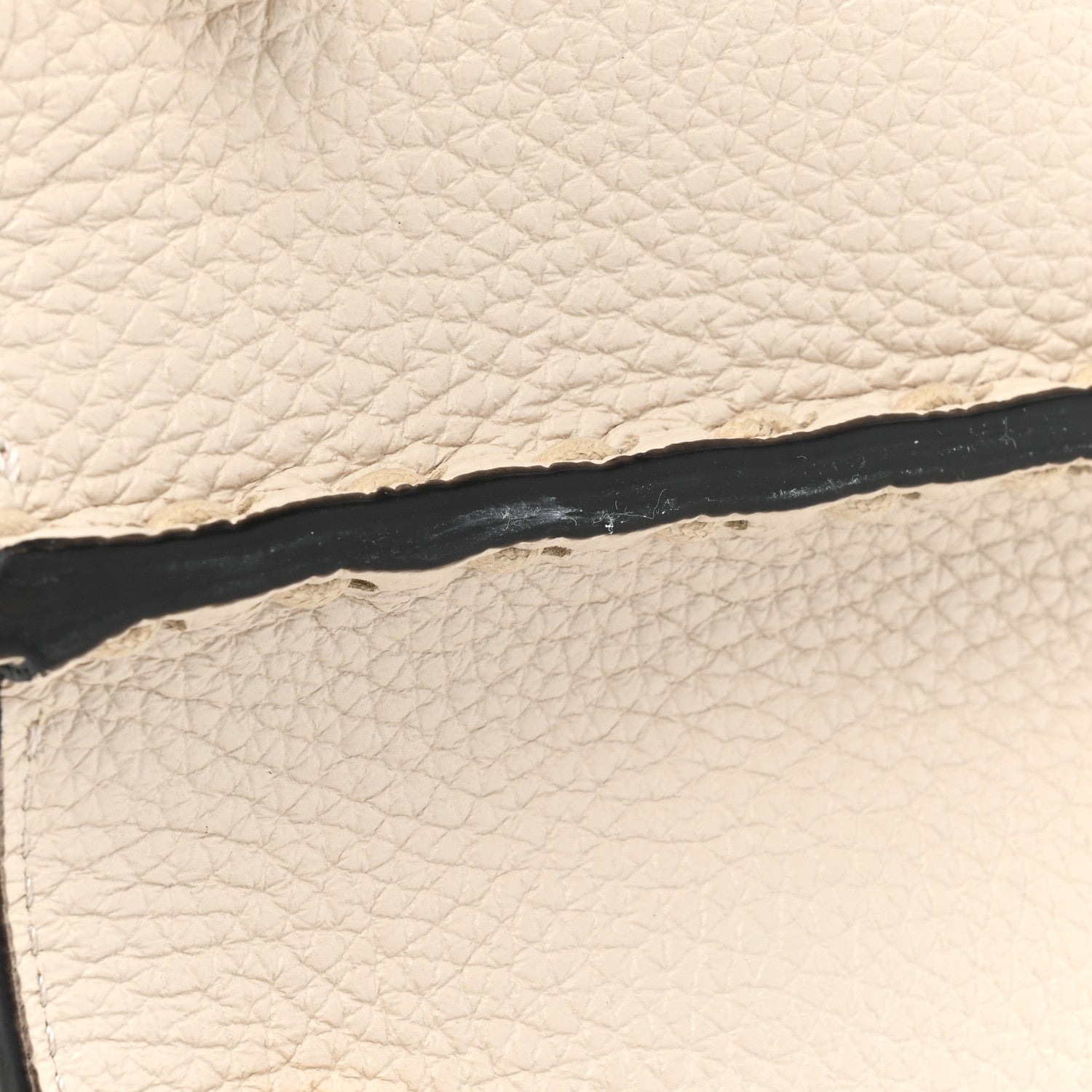 Fendi Vitello Granato Camoscio Selleria Macro Stitchings Medium Peekaboo I SEE U Satchel White 10 of 13