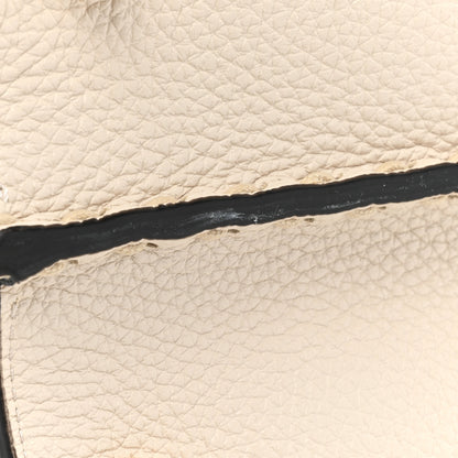 Fendi Vitello Granato Camoscio Selleria Macro Stitchings Medium Peekaboo I SEE U Satchel White 10 of 13
