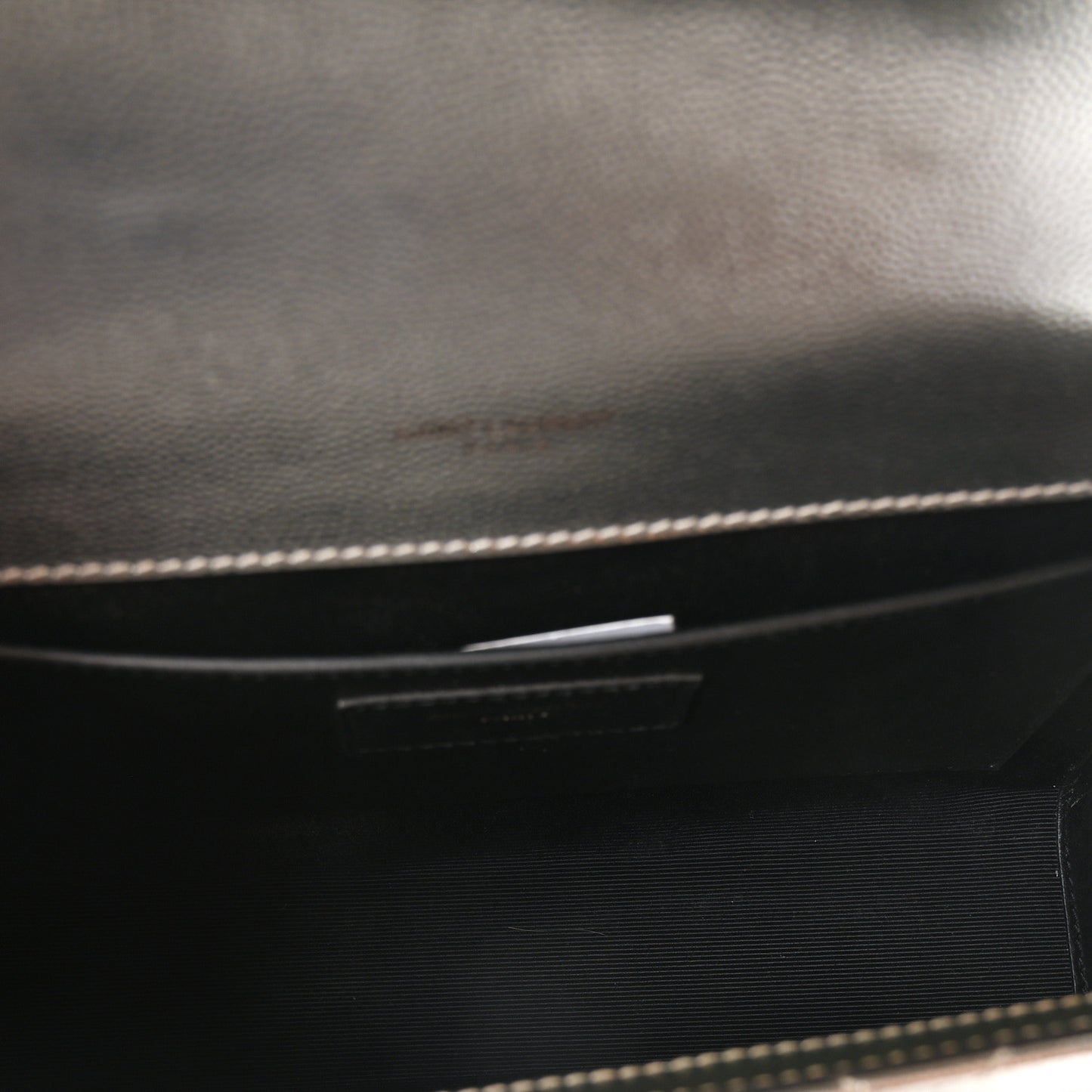 Metallic Grain De Poudre Textured Mixed Matelasse Triquilt Medium Monogram Satchel Silver