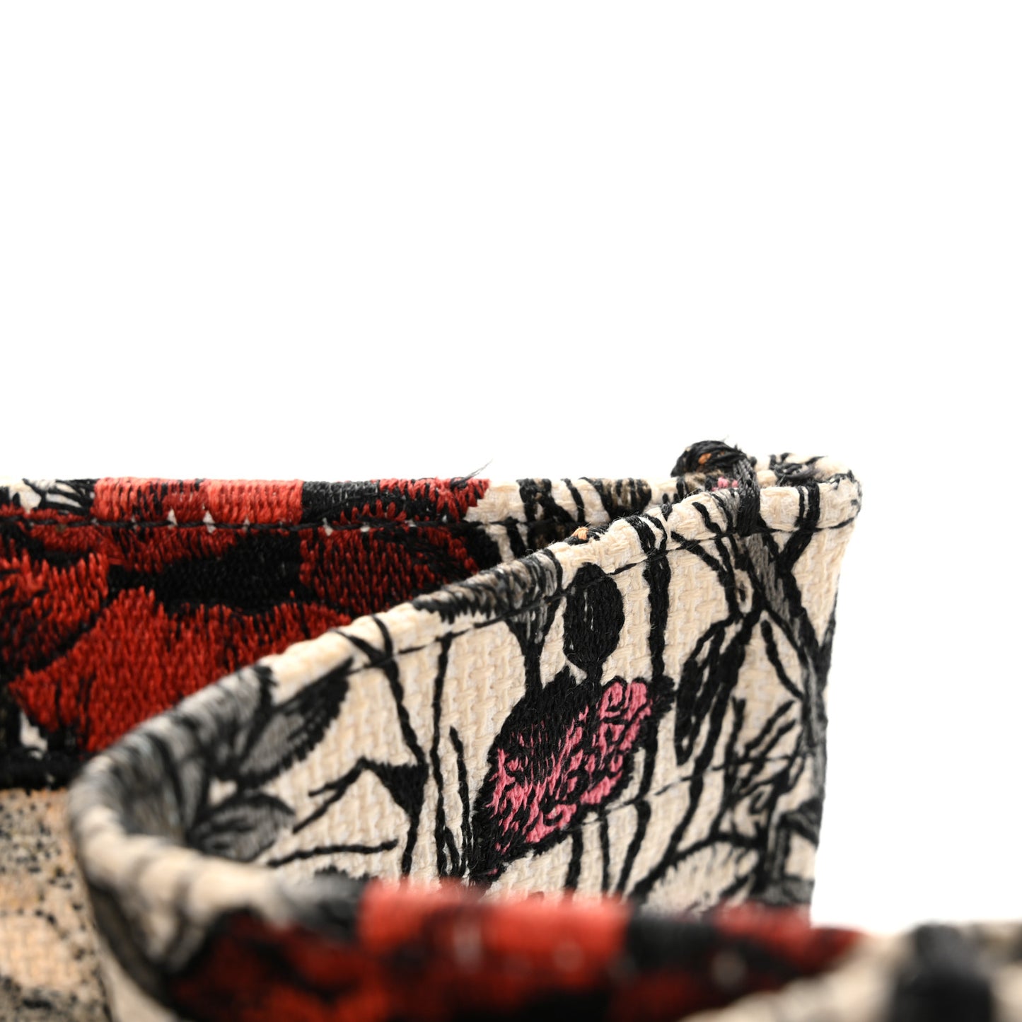 Canvas Embroidered Medium Mille Fleurs Book Tote Multicolor