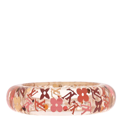 Louis Vuitton Resin Swarovski Small Inclusion GM Bracelet Tangerine 3 of 5