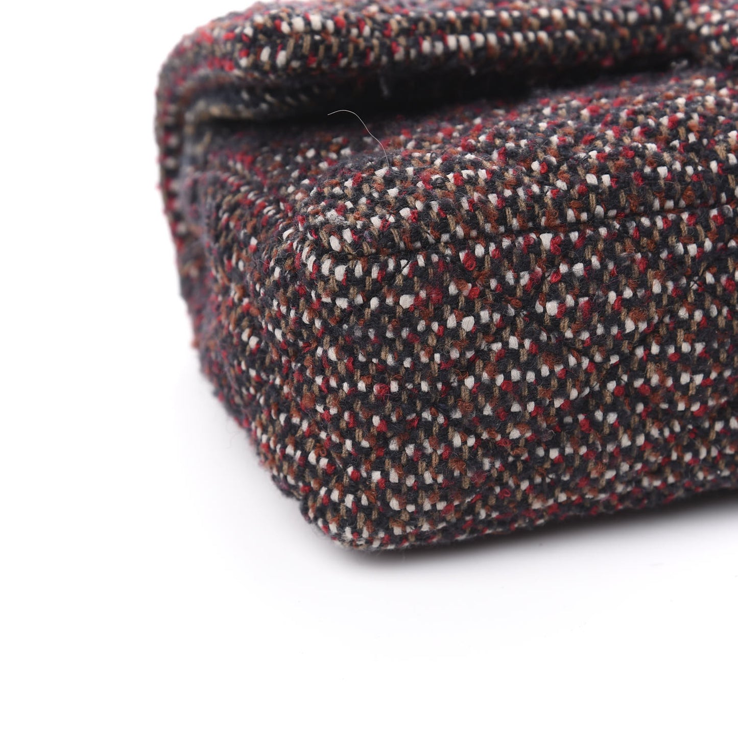 Tweed Quilted Medium Double Flap Multicolor