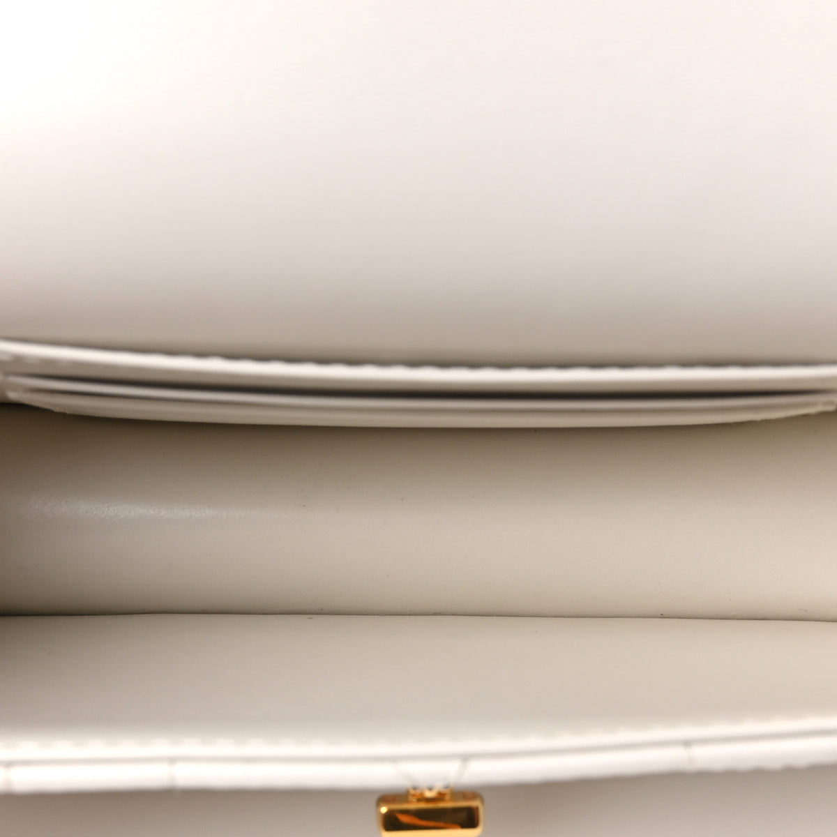 Christian Dior Lambskin Macrocannage Miss Caro Pouch With Chain White 4 of 9