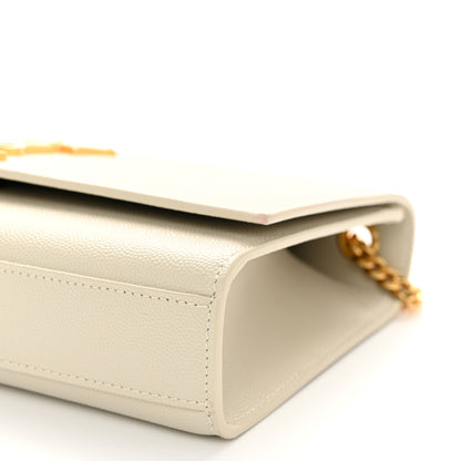 Saint Laurent Grain De Poudre Medium Classic Monogram Kate Satchel Crema Soft 10 of 10