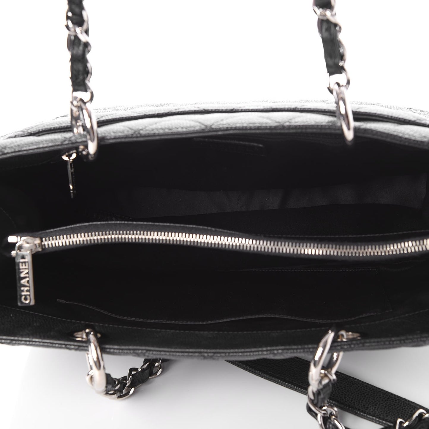 Caviar Quilted Grand Shopping Tote GST Black