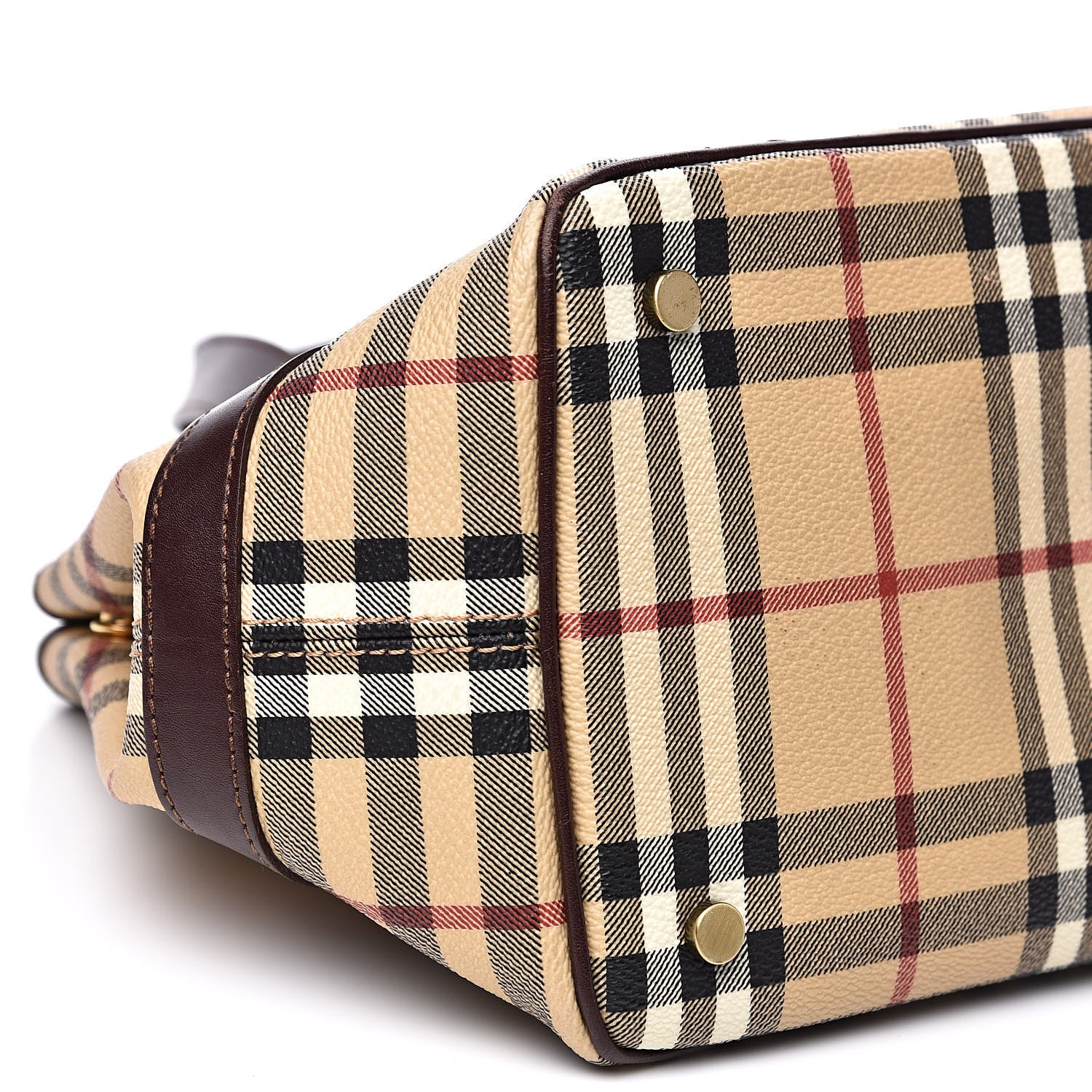 Burberry Haymarket Check Buckle Satchel Chocolate 8 of 12
