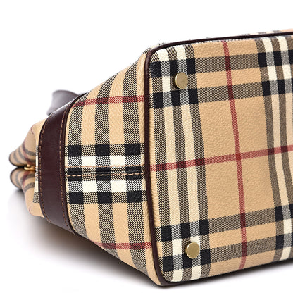 Burberry Haymarket Check Buckle Satchel Chocolate 8 of 12