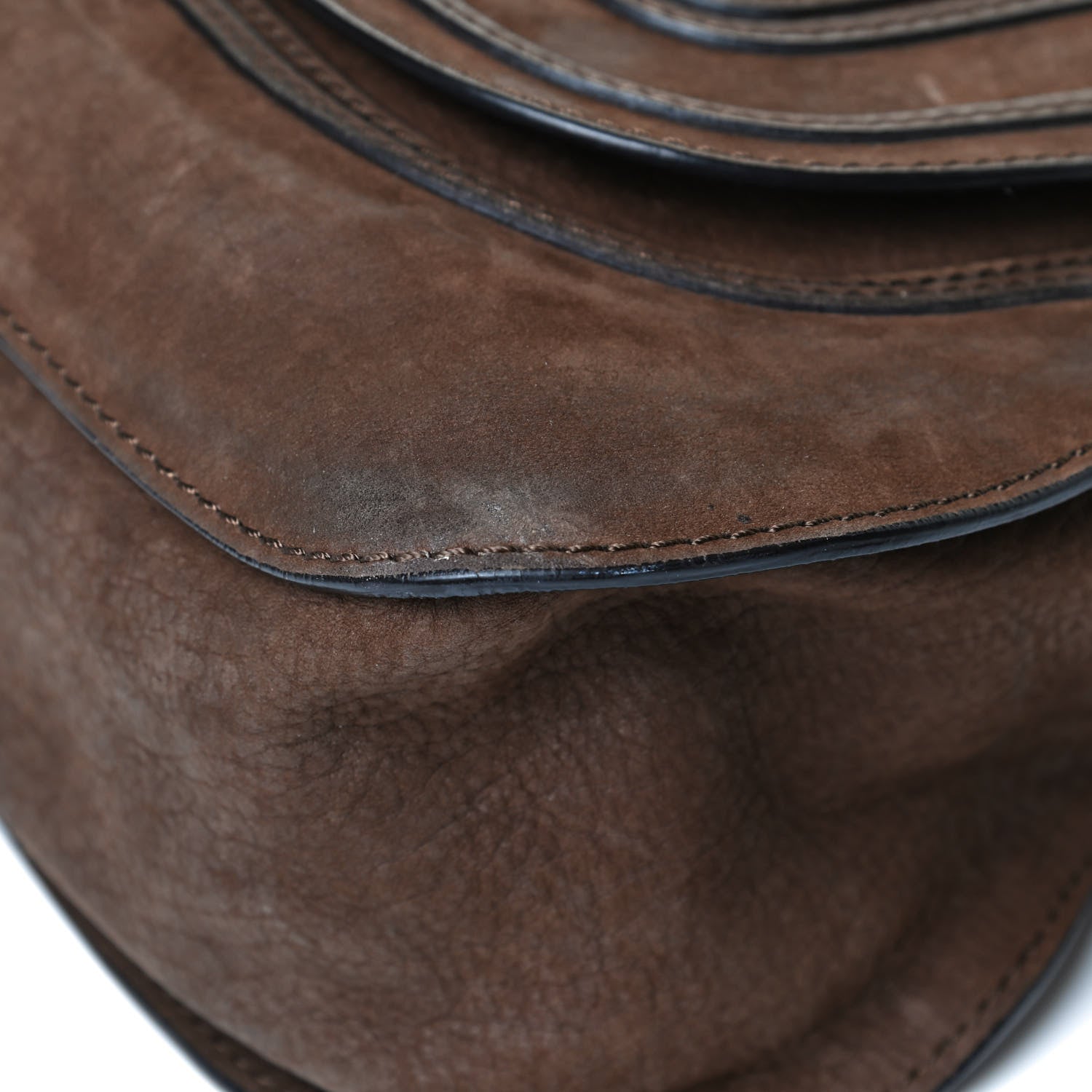 Chloe Nubuck Medium Marcie Satchel Dark Brown 17 of 18