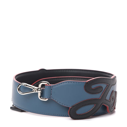 Fendi Vitello Century Elaphe Open Your Heart Bi-Color Strap You Balena Black 1 of 2