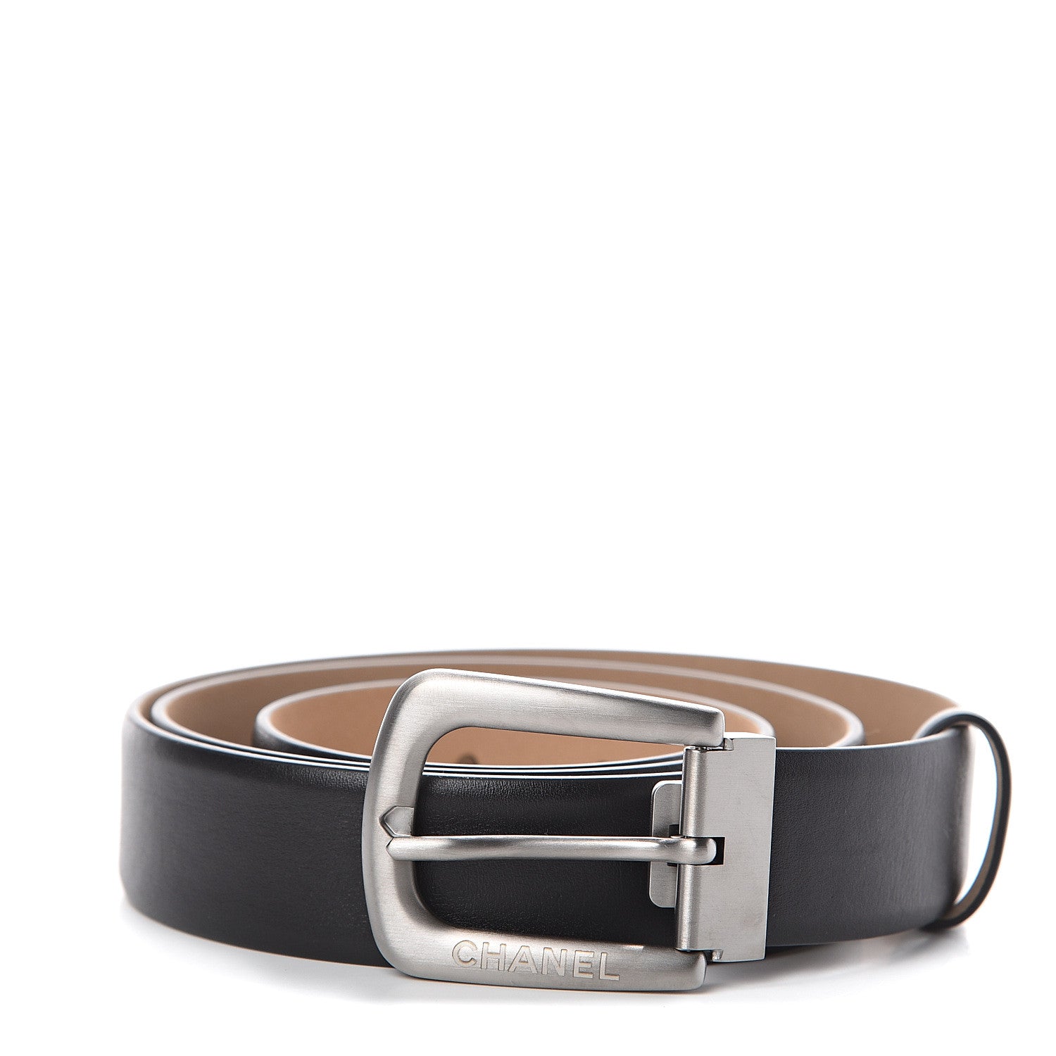 Chanel Calfskin Belt 95 38 Black 1 of 5