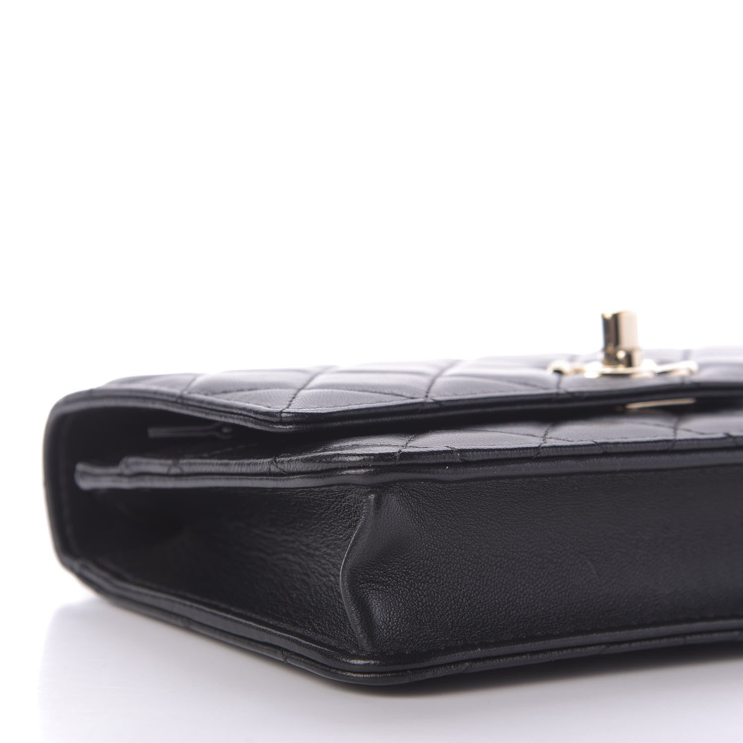 Chanel Lambskin Quilted Trendy CC Wallet On Chain WOC Black 6 of 10