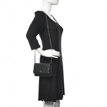 Chanel Caviar Quilted Wallet On Chain WOC Black 2 of 11