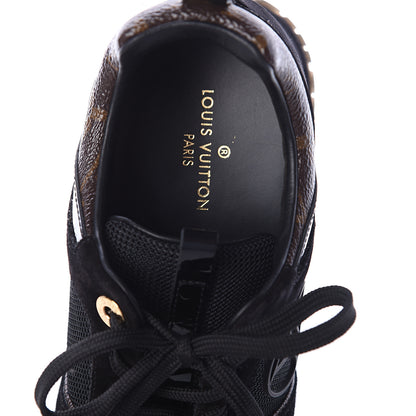 Louis Vuitton Suede Monogram Run Away Sneakers 37 Black 6 of 7