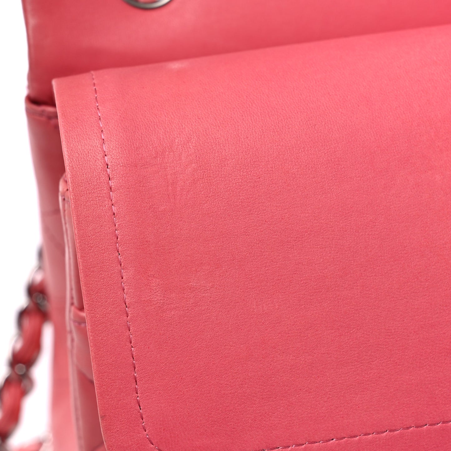 Lambskin Quilted Jumbo Double Flap Pink