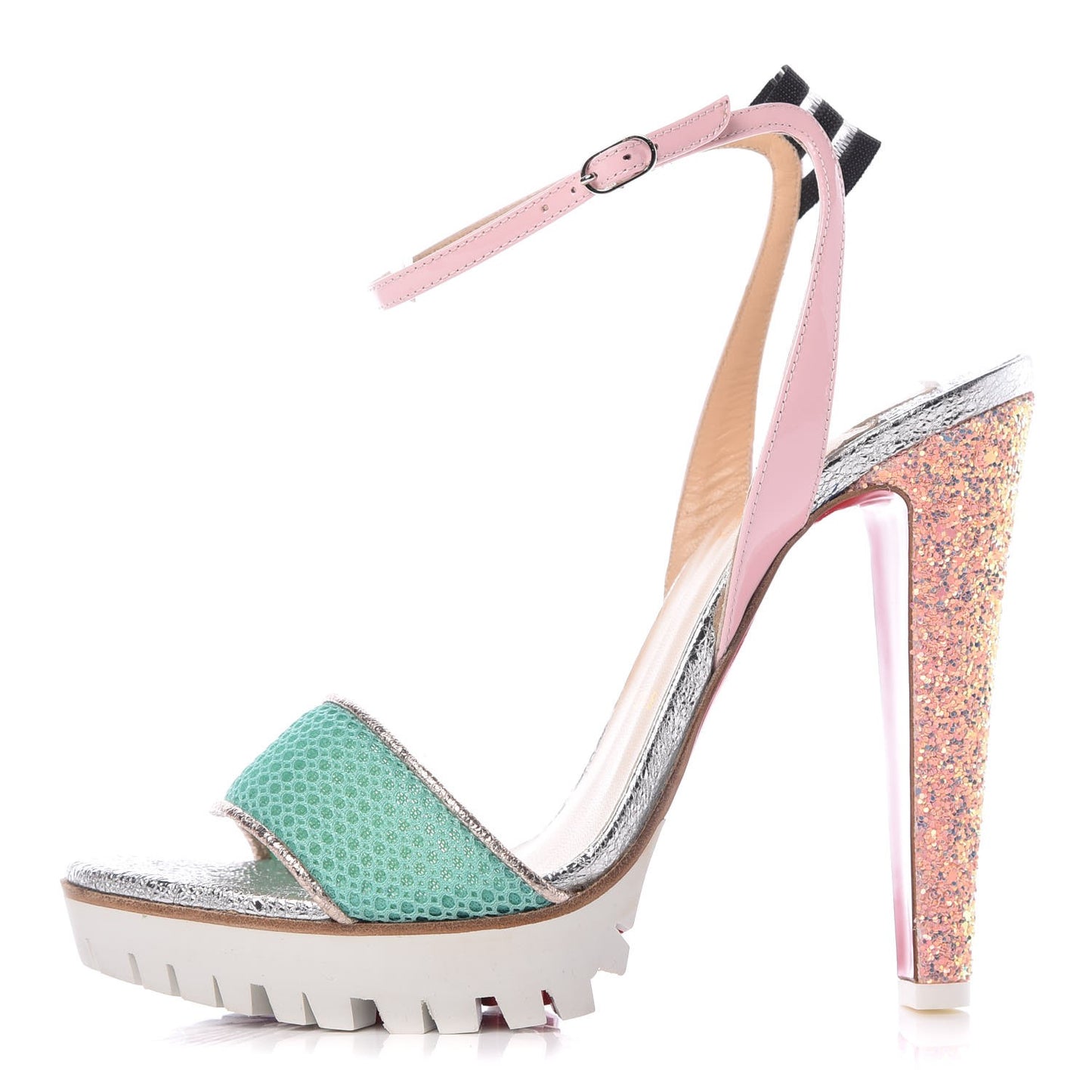 Mesh Patent Volumetric 120 Sandals 38 Opal