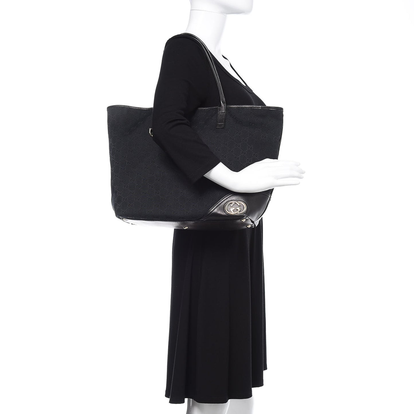 Monogram Large New Britt Tote Black