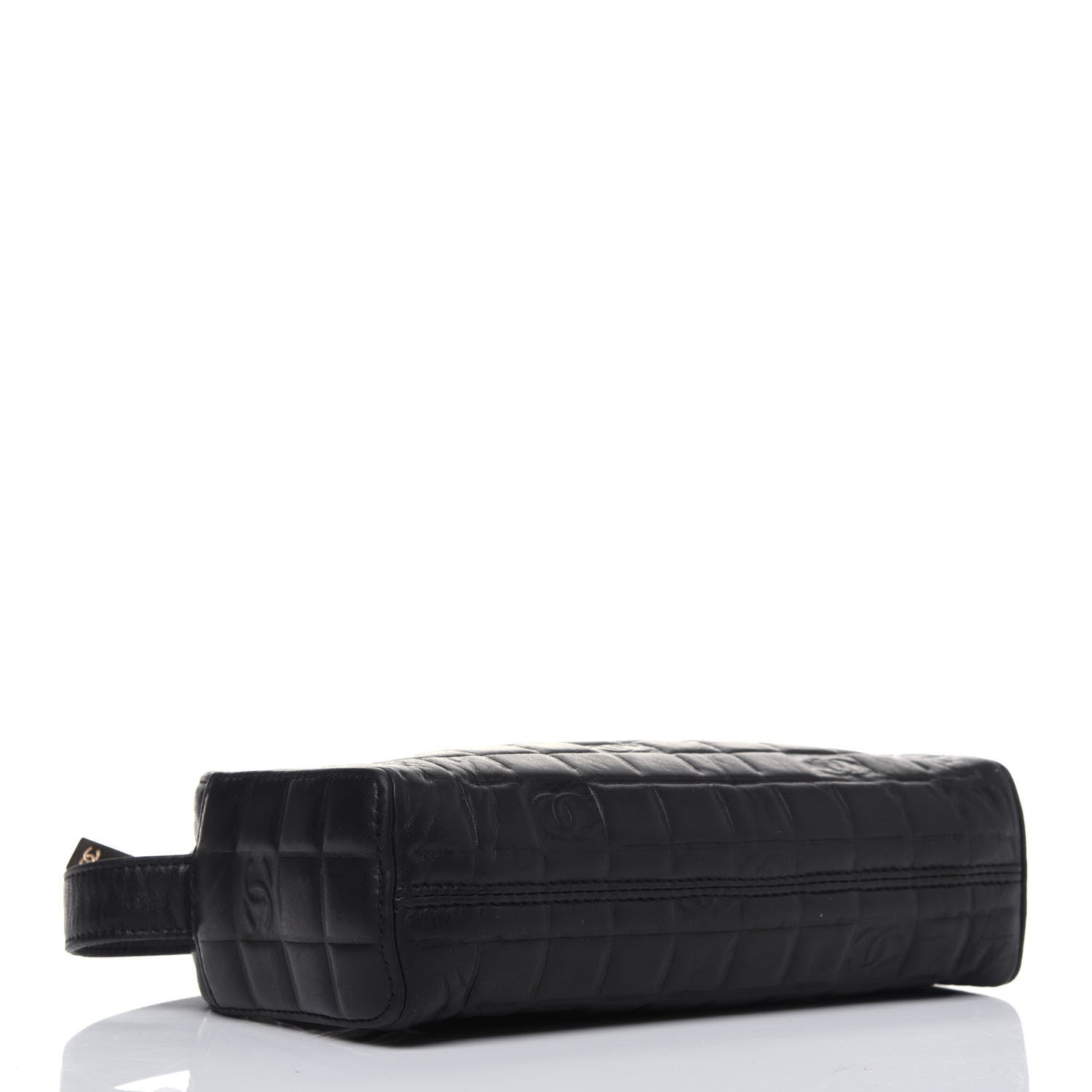 Chanel Lambskin CC Chocolate Bar Shoulder Bag Black 4 of 13