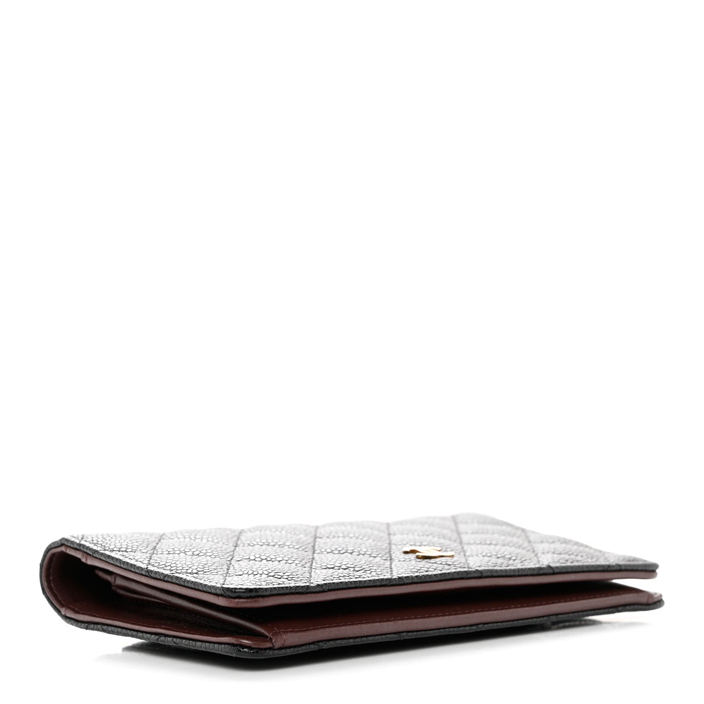 Caviar Quilted Yen Wallet Black