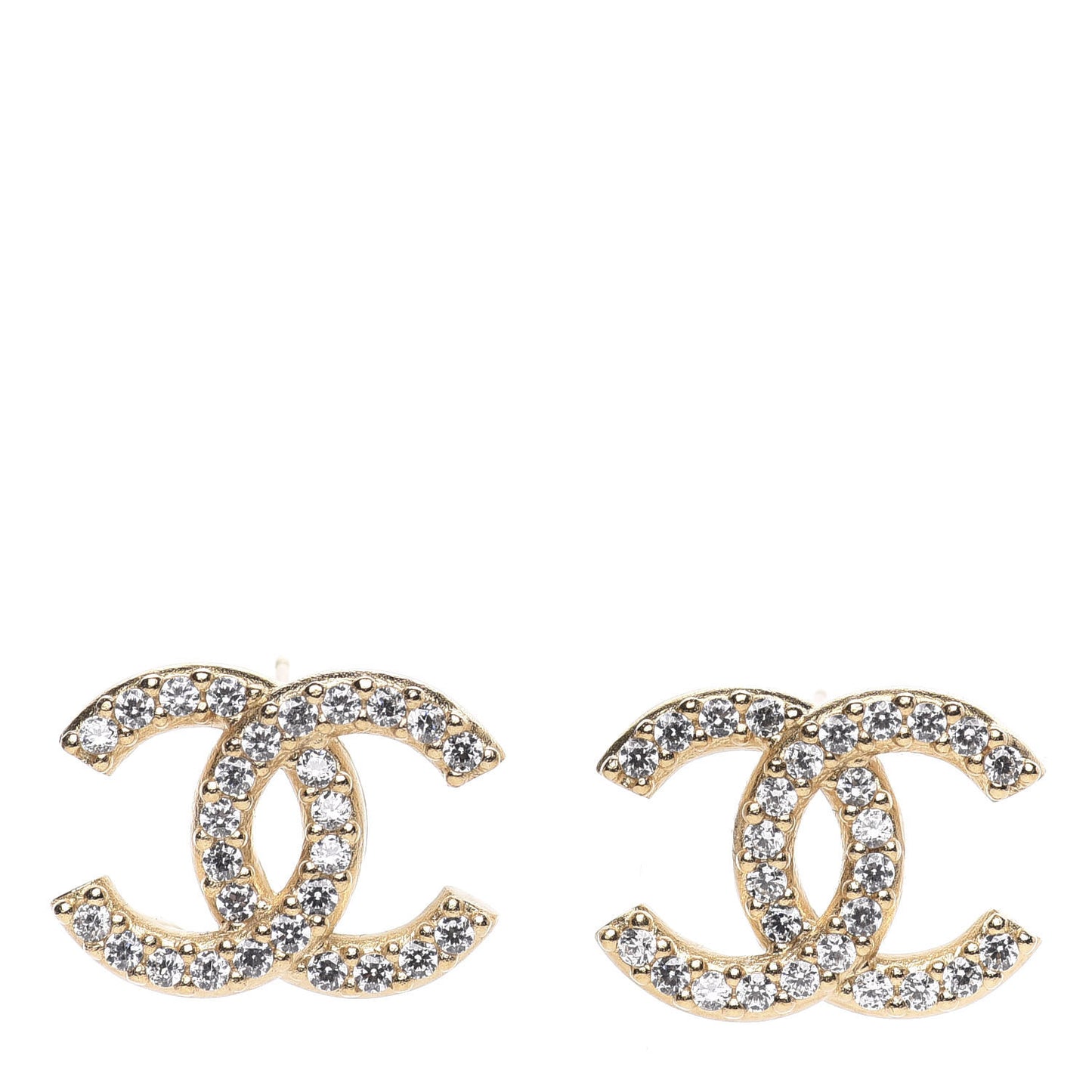 Crystal CC Earrings Gold