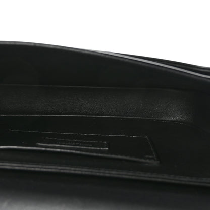 Saint Laurent Glazed Calfskin Monogram Medium Solferino Satchel Black 4 of 9