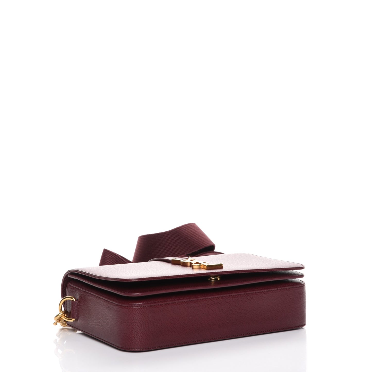 Textured Calfskin Medium Classic Monogram Universite Bag Dark Red