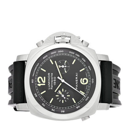 Panerai Stainless Steel Rubber 44mm Luminor Rattrapante 1950 Automatic Watch Black PAM00213 2 of 5