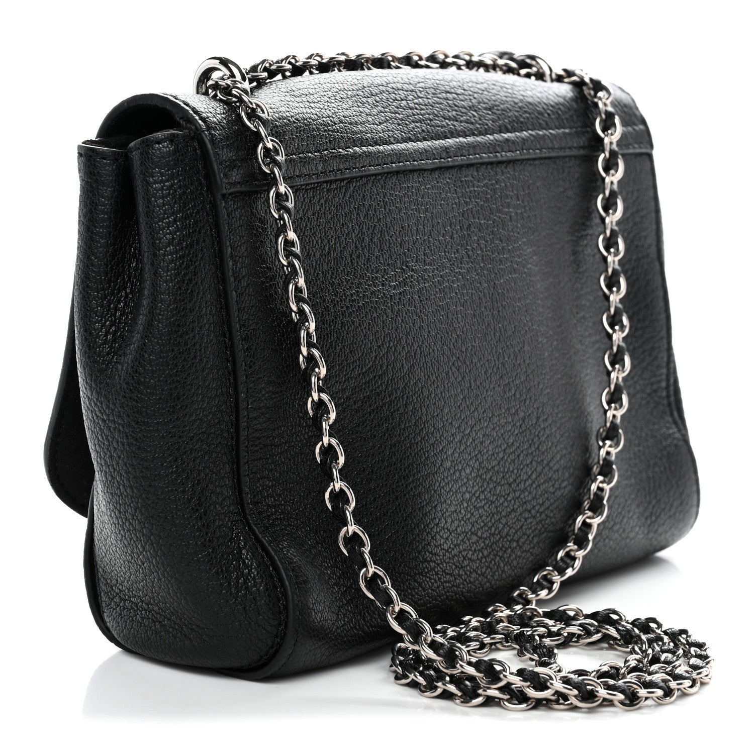 Mulberry Glossy Goatskin Small Lily Flap Black 2 of 10