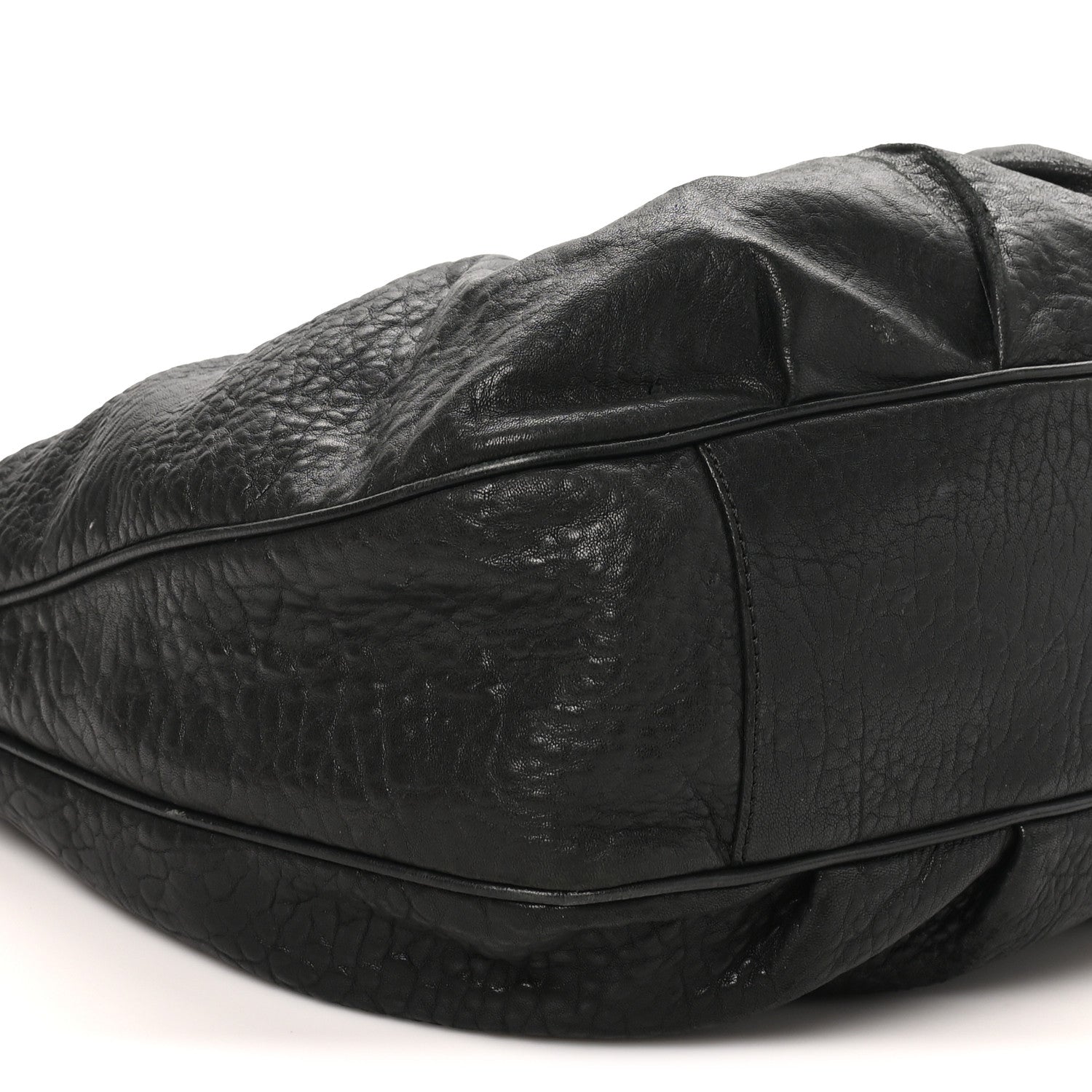 Fendi Crinkled Lambskin Mia Hobo Black 9 of 12