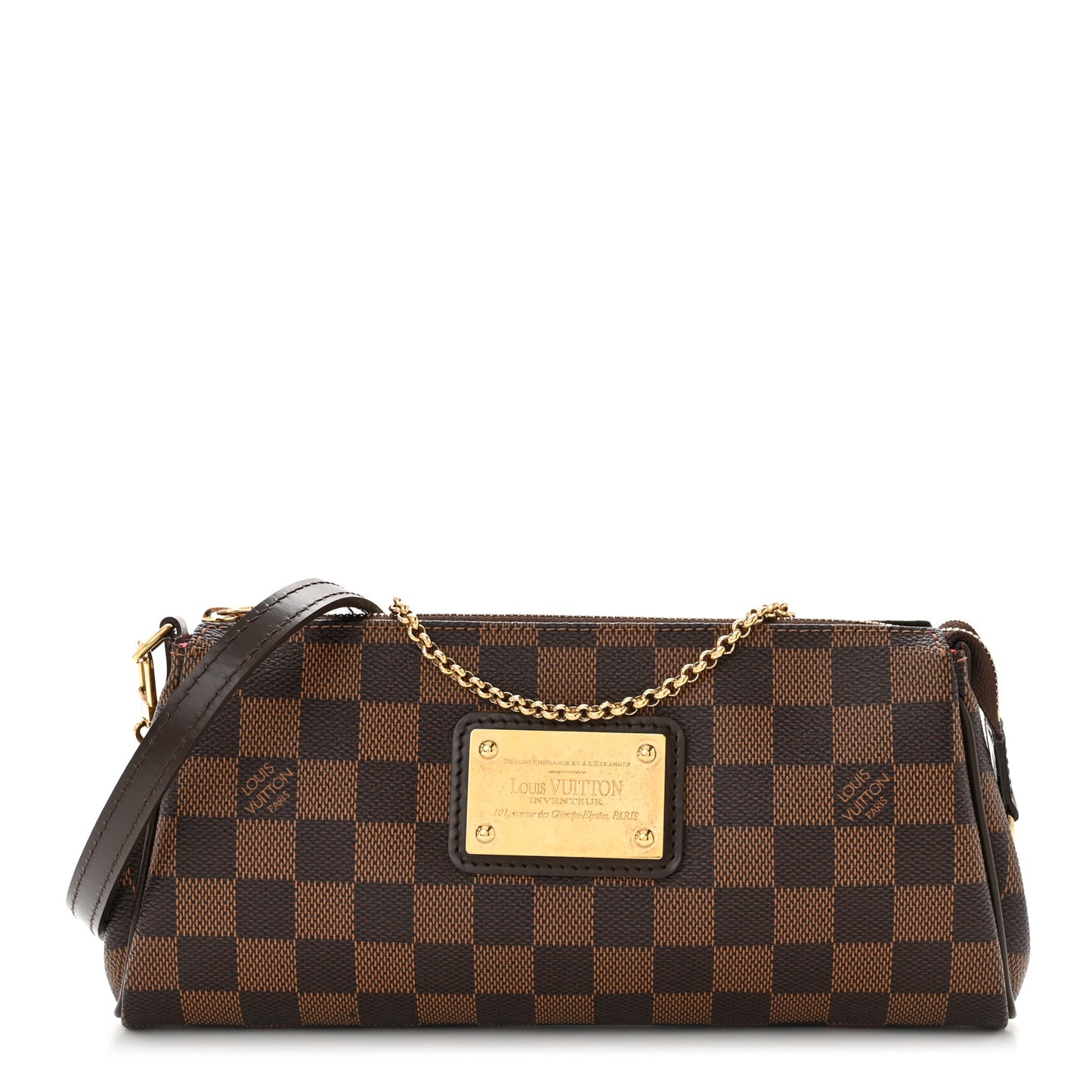 LOUIS VUITTON Damier Ebene Eva Clutch