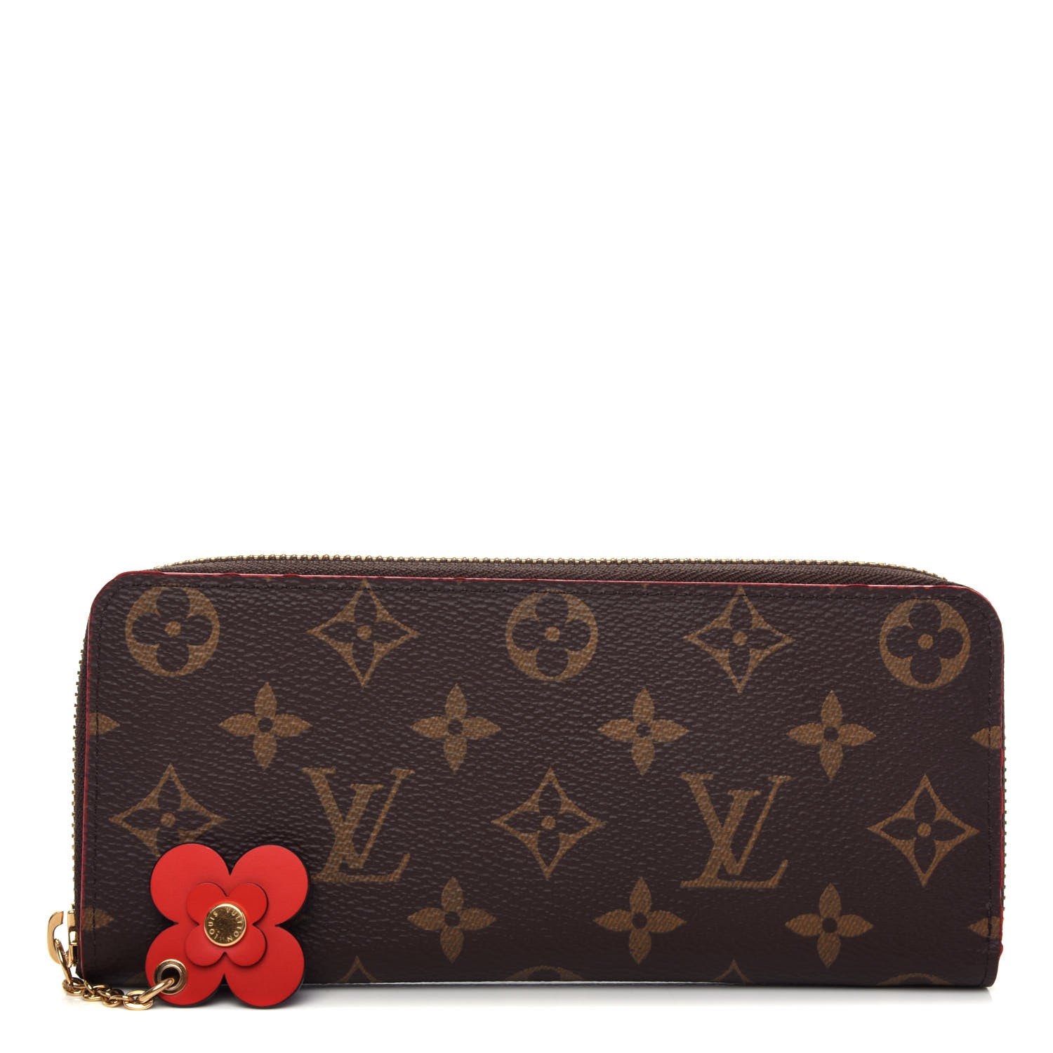 Louis Vuitton Monogram Blooming Flowers Clemence Wallet Coquelicot 1 of 8