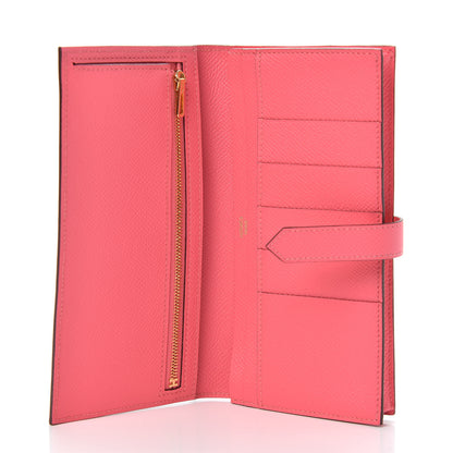 Hermes Epsom Bearn Gusset Wallet Rose Azalee 5 of 8